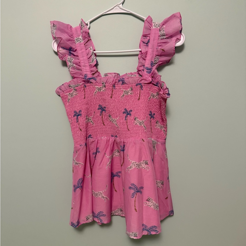 Pink Ruffled Women's Top